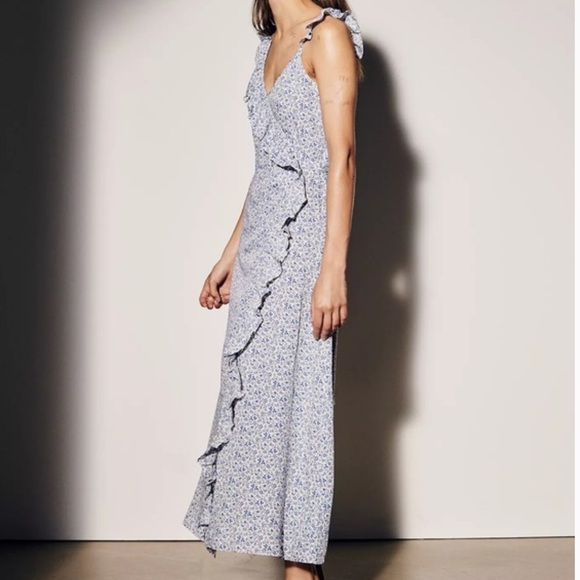Ruffled‎ Wrap Maxi Dress in Americana Floral size 0 - Picture 1 of 14